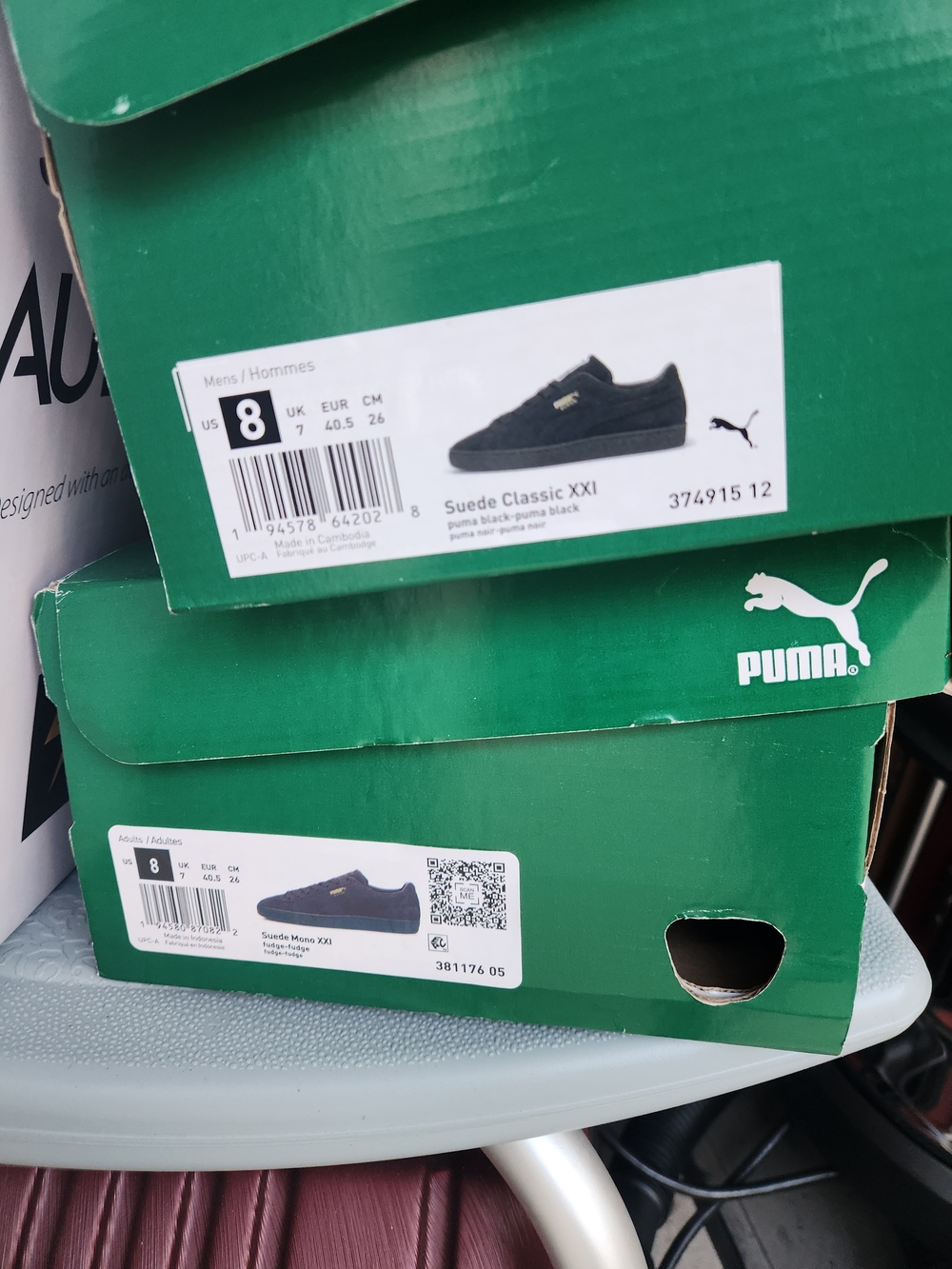 PUMA Suede Classic XXI Shoes - Black & Chocolate
